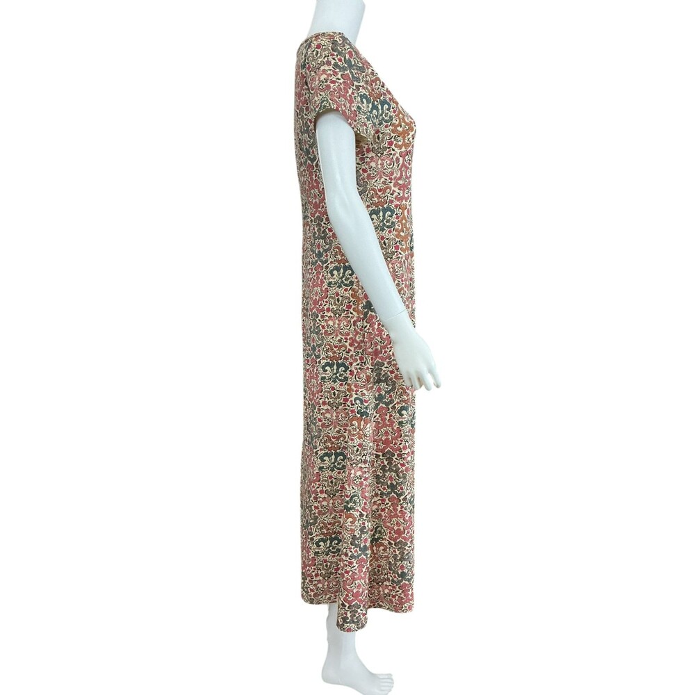 Peruvian Connection Malabar Pima Cotton Dress Size Medium Ethnic Print Midi BOHO - Picture 9 of 12